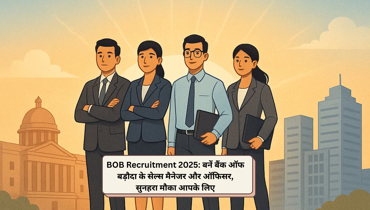 BOB Recruitment 2025: बनें बैंक ऑफ बड़ौदा के सेल्स मैनेजर और ऑफिसर, सुनहरा मौका आपके लिए